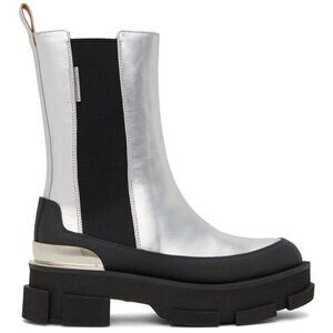 Both Gao Platform Chelsea Boots Size 44 US 11 Mens Silver $660